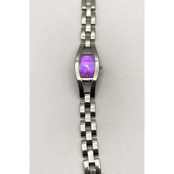Fossil F2 Womens Watch 19mm Purple/ Blue-New Battery - Wrist Size 4.75-5 WR 30m - Picture 5 of 11